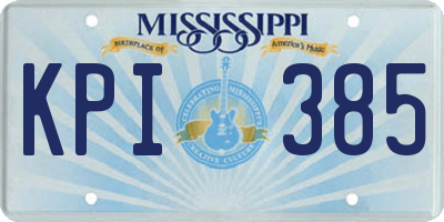 MS license plate KPI385