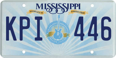 MS license plate KPI446