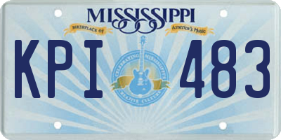 MS license plate KPI483