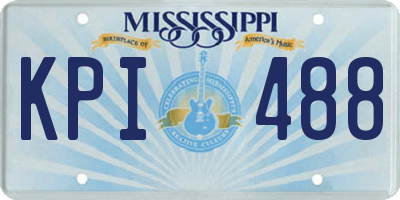 MS license plate KPI488