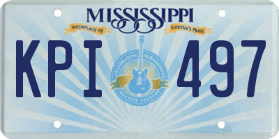MS license plate KPI497
