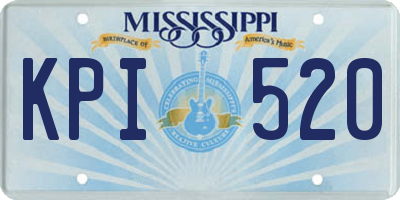 MS license plate KPI520