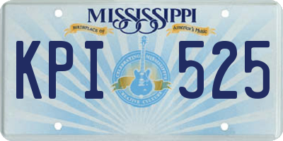 MS license plate KPI525