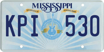MS license plate KPI530