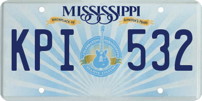 MS license plate KPI532