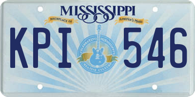 MS license plate KPI546