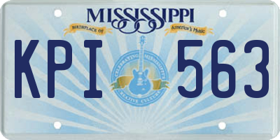 MS license plate KPI563