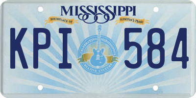 MS license plate KPI584