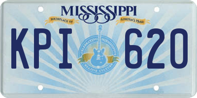 MS license plate KPI620