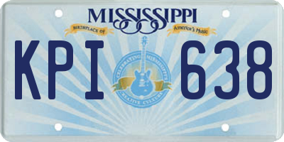MS license plate KPI638