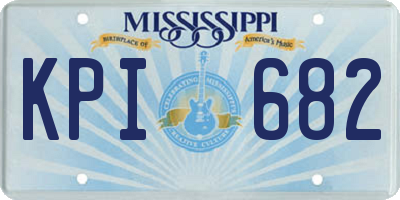 MS license plate KPI682