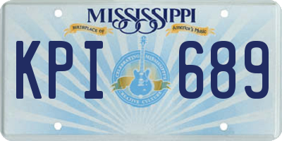 MS license plate KPI689