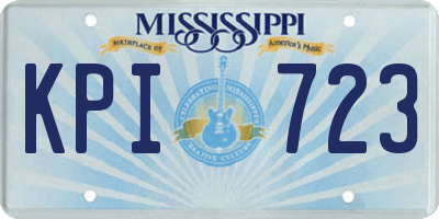 MS license plate KPI723