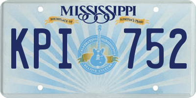 MS license plate KPI752