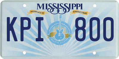 MS license plate KPI800