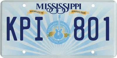 MS license plate KPI801