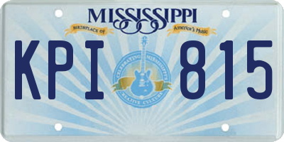 MS license plate KPI815