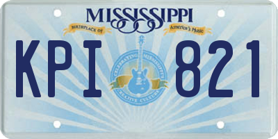 MS license plate KPI821