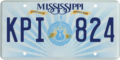 MS license plate KPI824