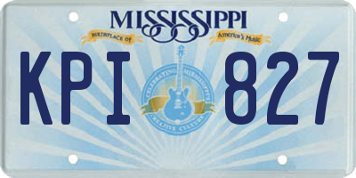 MS license plate KPI827