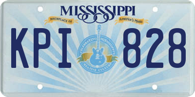 MS license plate KPI828