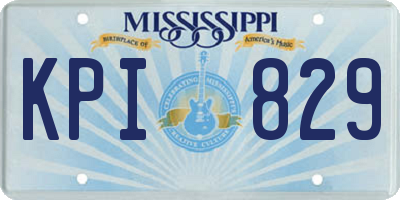MS license plate KPI829
