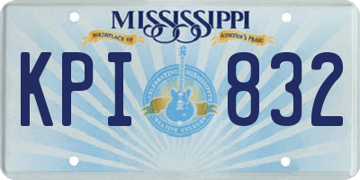 MS license plate KPI832