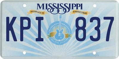 MS license plate KPI837