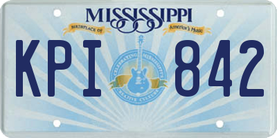 MS license plate KPI842