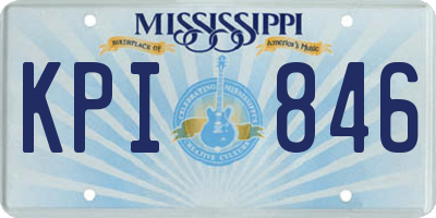 MS license plate KPI846