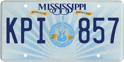 MS license plate KPI857