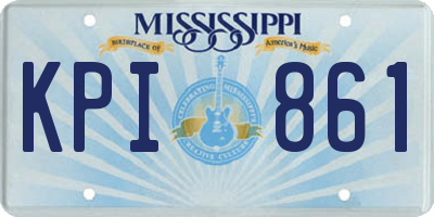 MS license plate KPI861