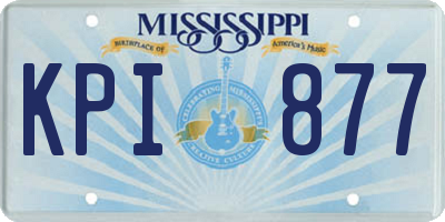 MS license plate KPI877