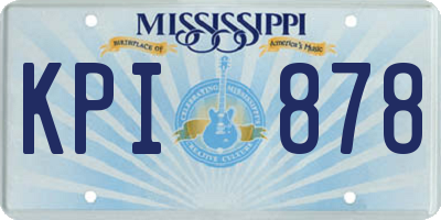 MS license plate KPI878