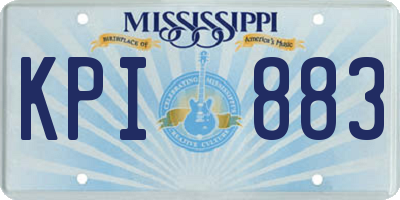 MS license plate KPI883