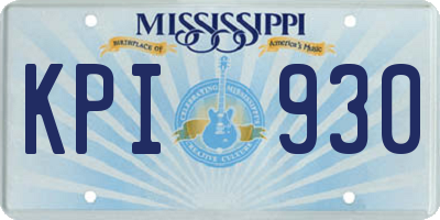 MS license plate KPI930