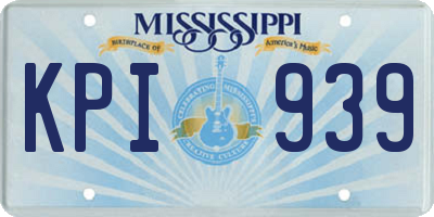 MS license plate KPI939