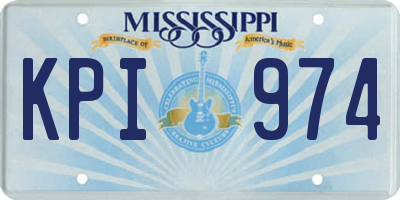 MS license plate KPI974