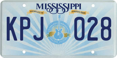 MS license plate KPJ028