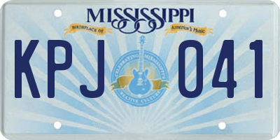 MS license plate KPJ041