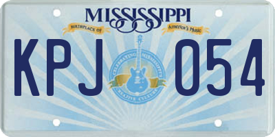 MS license plate KPJ054