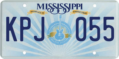 MS license plate KPJ055