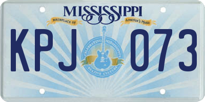 MS license plate KPJ073