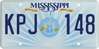 MS license plate KPJ148