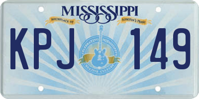 MS license plate KPJ149