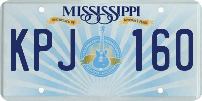 MS license plate KPJ160