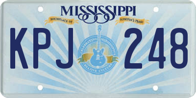 MS license plate KPJ248