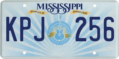 MS license plate KPJ256