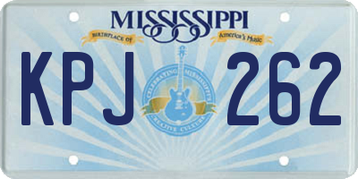 MS license plate KPJ262