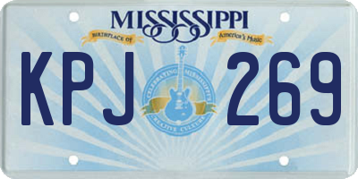 MS license plate KPJ269